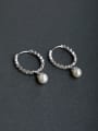 thumb Micro inlay Zircon round  Imitation pearls 925 silver clip on earrings 0
