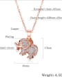thumb Copper With Rose Gold Plated Cute Animal elephant Necklaces 3