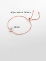 thumb Copper With Cubic Zirconia Simplistic Round Adjustable Bracelets 4