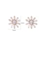 thumb Copper With Platinum Plated Cute Flower Stud Earrings 4