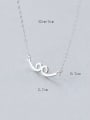 thumb 925 Sterling Silver With Platinum Plated Simplistic Note Pendant Necklaces 4