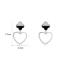 thumb Copper With Platinum Plated Cute Heart Drop Earrings 4