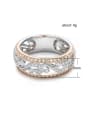 thumb Copper With Cubic Zirconia Two-color plating Ring 3