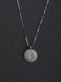 thumb ladies fashion glossy wafer Pendant S925 pure silver  necklace 0