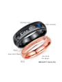 thumb Stainless Steel With Rose Gold Plated Romantic Couple ring 4