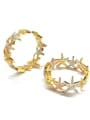 thumb GODKI Luxury Women Wedding Dubai Copper With Mix Plated Fashion Round Earrings 0