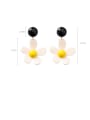 thumb Alloy With Platinum Plated Simplistic Flower Drop Earrings 2