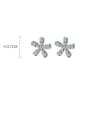 thumb 925 Sterling Silver With Cubic Zirconia Cute Flower Stud Earrings 4