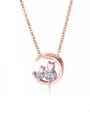 thumb Copper With Rose Gold Plated Cute Cat Necklaces 0