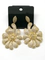 thumb GODKI Luxury Women Wedding Dubai Copper With Gold Plated Fashion Flower Drop Earrings 0