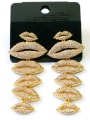 thumb GODKI Luxury Women Wedding Dubai Copper With Gold Plated Fashion Lips Earrings 0