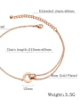 thumb Stainless Steel With Rose Gold Plated Fashion Round Anklets 3