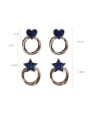 thumb Alloy With Antique Copper Plated Fashion Star heart Stud Earrings 2