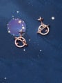 thumb 925 Sterling Silver With Rose Gold Plated Cute Irregular Drop Earrings 4