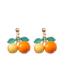 thumb Alloy With Gold Plated Cute Cherry Stud Earrings 2