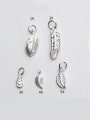 thumb 925 Sterling Silver With Silver Plated Trendy Leaf Charms 0