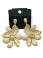 thumb GODKI Luxury Women Wedding Dubai Copper With Gold Plated Classic Flower Earrings 0