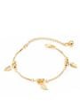 thumb Copper With Imitation Gold Plated Fashion Leaf Anklets 0