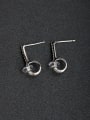 thumb Simple fashion  Glossy face  925 silver Stud earrings 0