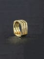 thumb Copper With Gold Plated Simplistic Geometric Band Rings 0