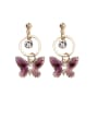 thumb Alloy With Gold Plated Cute Butterfly Drop Earrings 0