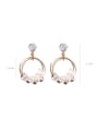 thumb Alloy With Gold Plated Fashion Charm Glass Stud Earrings 2