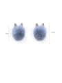thumb Alloy With Platinum Plated Cute Plush Balll Stud Earrings 3
