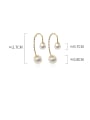 thumb 925 Sterling Silver With Gold Plated Simplistic Irregular Hook Earrings 1