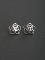 thumb Glossy flowers Simple classic 925 silver Stud earrings 0
