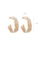 thumb Alloy With Gold Plated Simplistic Round Hoop Earrings 3