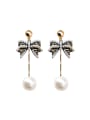 thumb Alloy With Antique Copper Plated Vintage Bowknot Drop Earrings 0