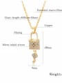 thumb Copper With Gold Plated Fashion lock and key Necklaces 3