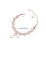 thumb Copper With Cubic Zirconia Delicate Flower Adjustable  Bracelets 4