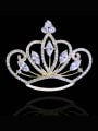 thumb Copper With  Cubic Zirconia Delicate Crown Brooches 0