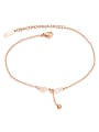 thumb Stainless Steel With Rose Gold Plated Fashion Butterfly wing Anklets 0