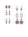 thumb Alloy With Rose Gold Plated Personality Geometric Drop Earrings 3