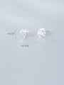 thumb 925 Sterling Silver With Platinum Plated Simplistic Geometric Stud Earrings 4