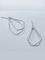 thumb 925 Sterling Silver With Platinum Plated Trendy Geometric Drop Earrings 2