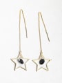 thumb Hollow Pentagram Threader Earrings 1