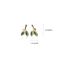 thumb 925 Sterling Silver With Gold Plated Simplistic Leaf Stud Earrings 4