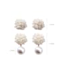 thumb Alloy With White Gold Plated Trendy Charm Beads Stud Earrings 2