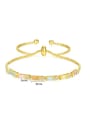 thumb Copper With 18k Gold Plated Fashion Geometric Cubic Zirconia Bracelets 4