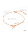 thumb Stainless Steel With Rose Gold Plated Fashion Animal fox Anklets 2