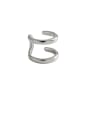 thumb 925 Sterling Silver With Smooth Simplistic Double Line  Single Clip On Earrings 4