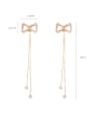 thumb Alloy With Gold Plated Simplistic Bowknot Threader Earrings 3
