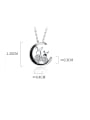 thumb 925 Sterling Silver With Platinum Plated Personality Moon Rabbit Necklaces 4