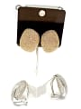 thumb GODKI Luxury Women Wedding Dubai Copper With Gold Plated Classic Oval Earrings 0