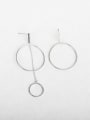 thumb Simple round  Copper inlaid platinum Drop Earrings 0