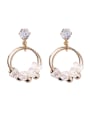 thumb Alloy With Gold Plated Fashion Charm Glass Stud Earrings 0