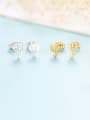 thumb 925 Sterling Silver With Gold Plated Simplistic badminton  Stud Earrings 4